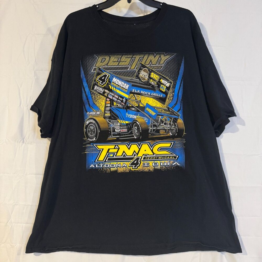 Terry McCarl Shirt Mens 2XL Black T-Mac 4 Destiny Motorsports Sprint Car Racing